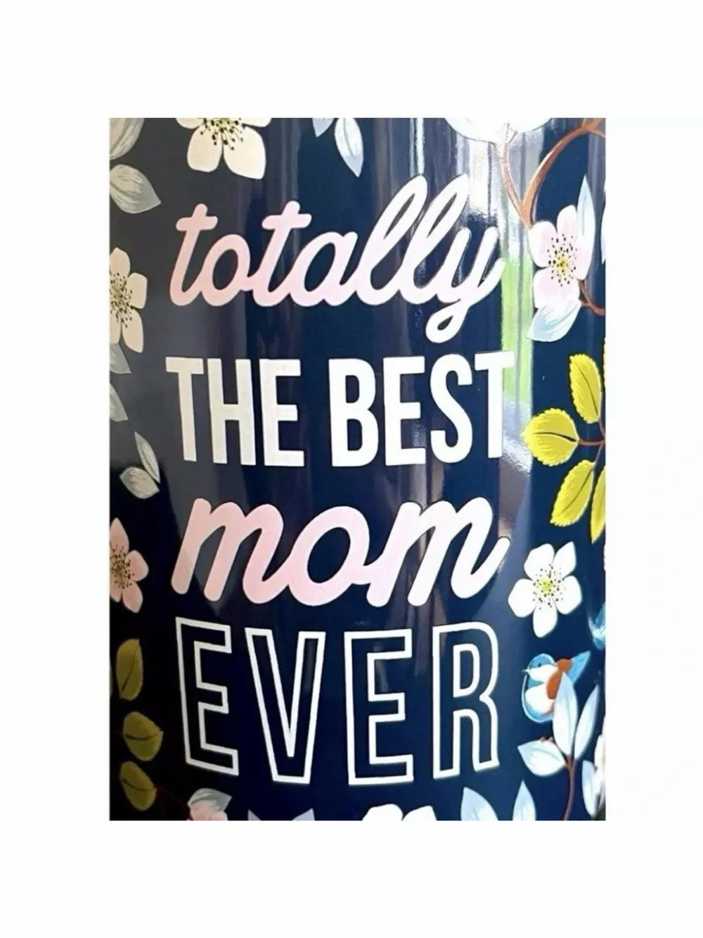 Best Mom Mug Eye Mask Gift Set Navy Blue Floral Mothers Day Birthday